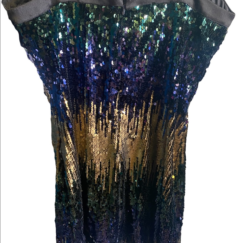 Laundry sequenced multicolor dress